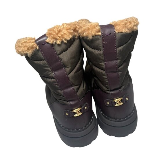 Sam Edelman Women's Ozie Puffer Bootie, Army Green/Coffee, Size 7.5 NEW - Picture 4 of 5